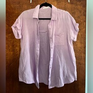 Staccato Light Lavender women’s Button-Down Shirt  size M